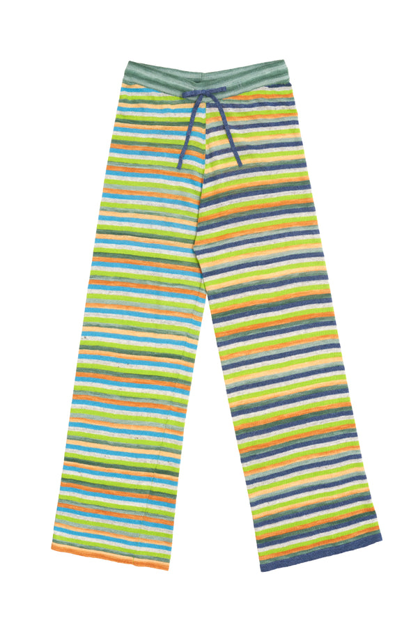 *2 colorways!!* Mabo (Linen) Pant in Lime/Sunset Spacedye Stripe and in Ocean Spacedye Microstripe