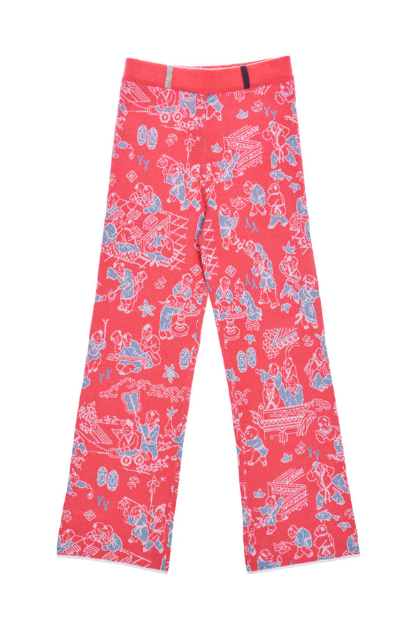 Laza Straight Leg Pant in Candy Boucle Jacquard