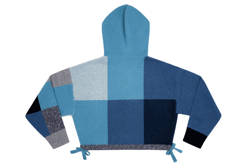 **NEW FALL COLORWAY!!** Checked Hoody in Denim Lambswool