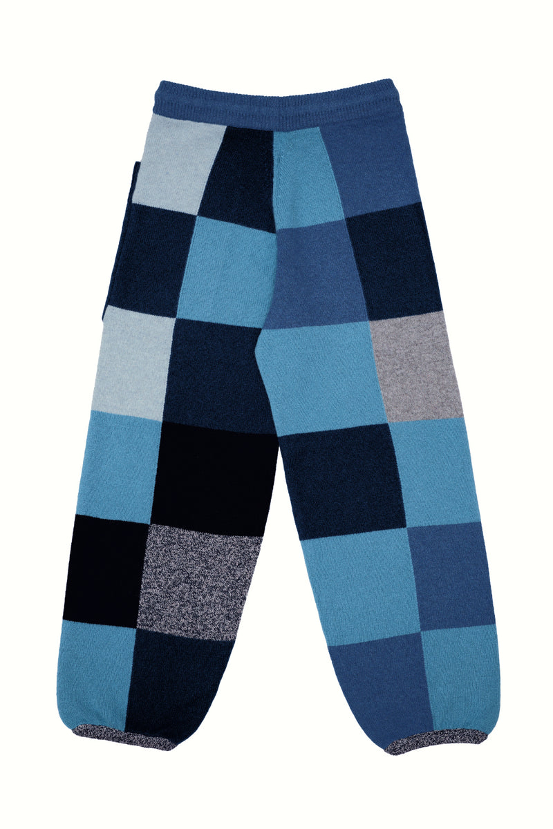 **NEW FALL COLORWAY!!** Checked Sweatpant in Denim Lambswool