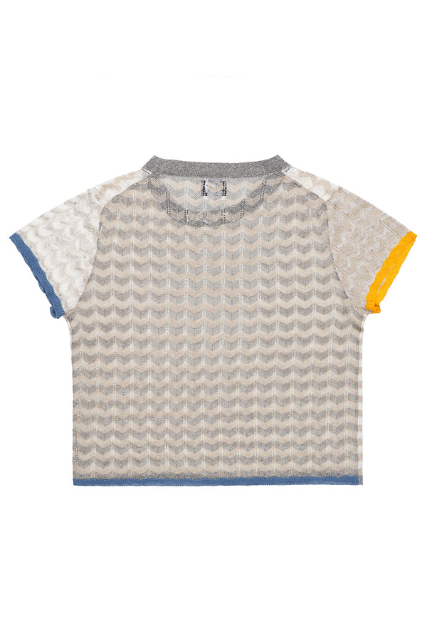 Tong Short Sleeve Tee in Stone Linen