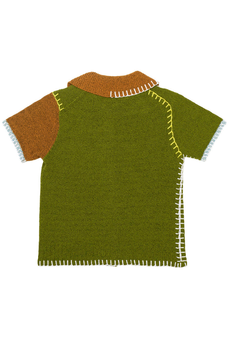 *last one in ochre/turquoise!!* Tweedle Short Sleeve Shirt in Olive Tweed and in Ochre Tweed Combos!