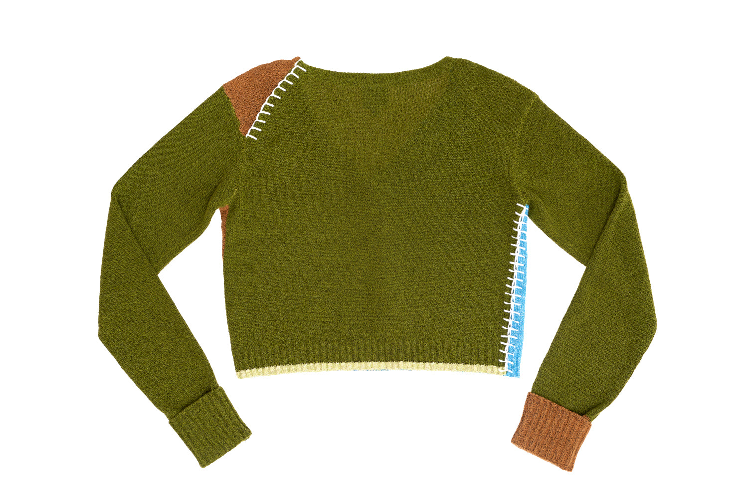 Tweedle Colorblock Extra Long Sleeve Crop Cardigan