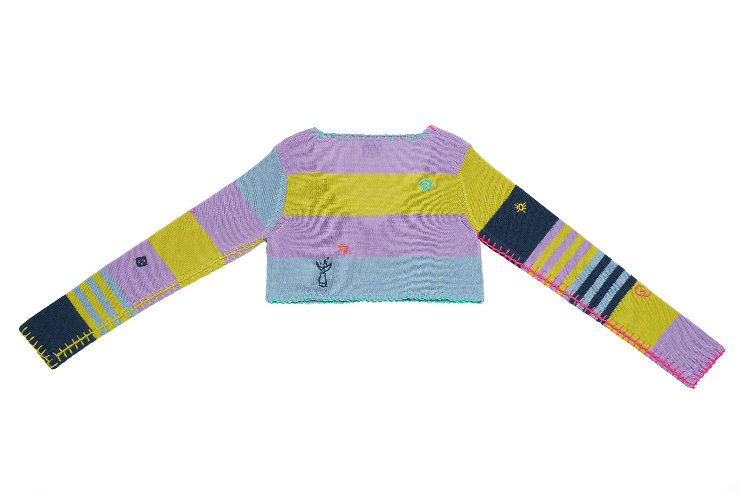 Curious V-neck Cropped Pullover