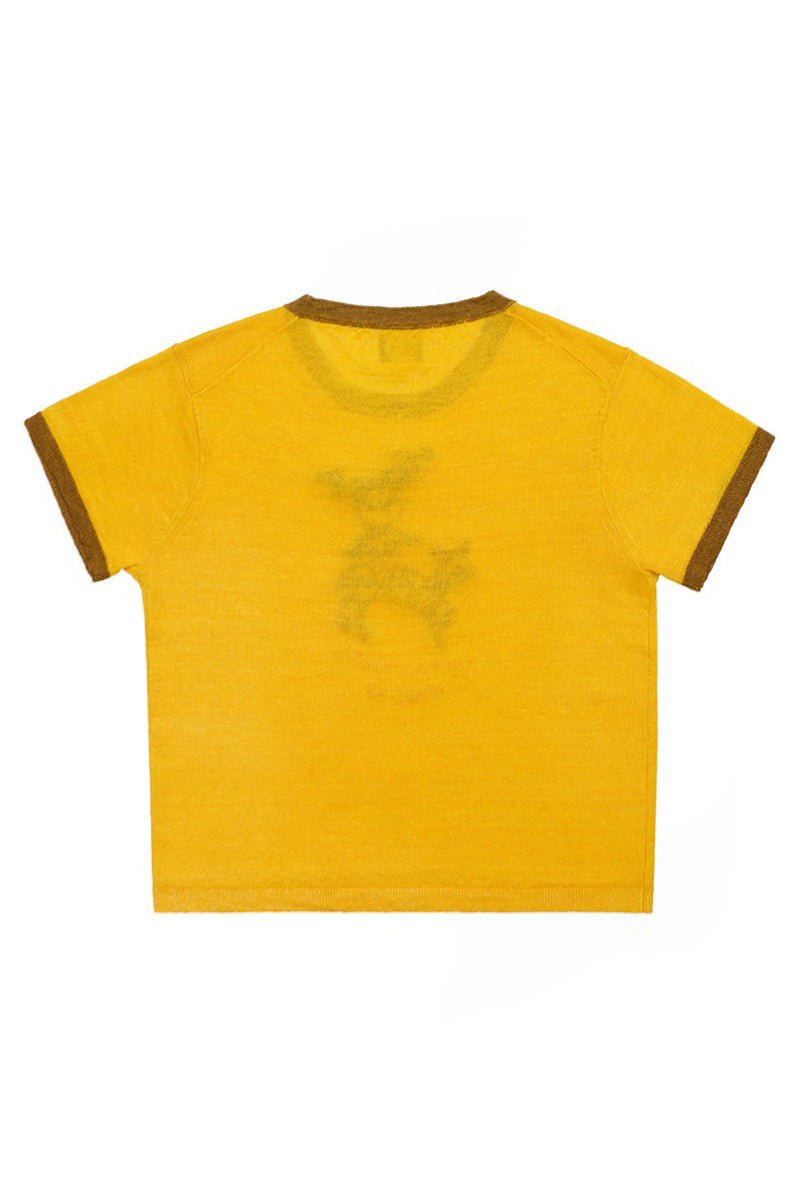 Campus Short Sleeve Tee in Marigold Linen