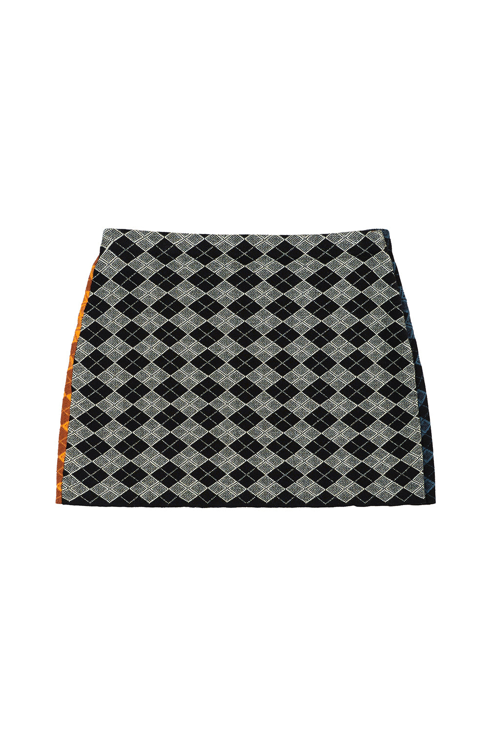 Argyle Wrap Mini Skirt