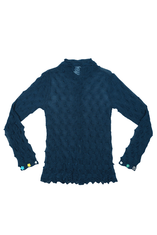 BorLor LS Shirt in Navy Gauzy Wool