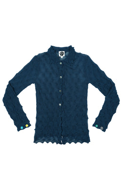 BorLor LS Shirt in Navy Gauzy Wool