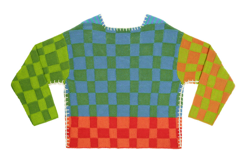 *YANNIVERSARY PROMO!* Check Boatneck Pullover with Cloud in Earth/Volcano Cotton Check