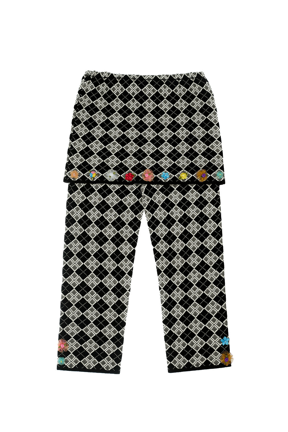 Argyle Mini Skirt over Pedal Pusher Set