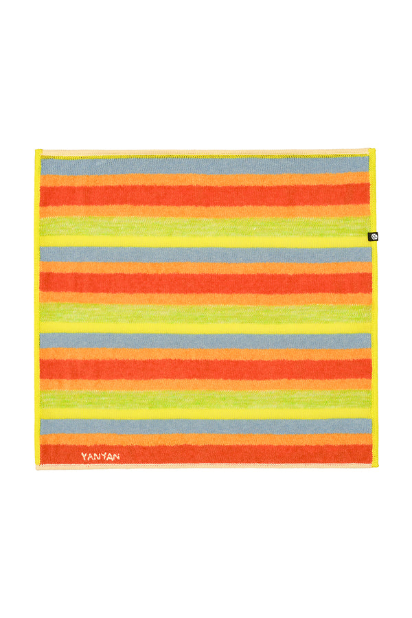 Floatee Bandana in Lime/Red Multi Yarn Stripe