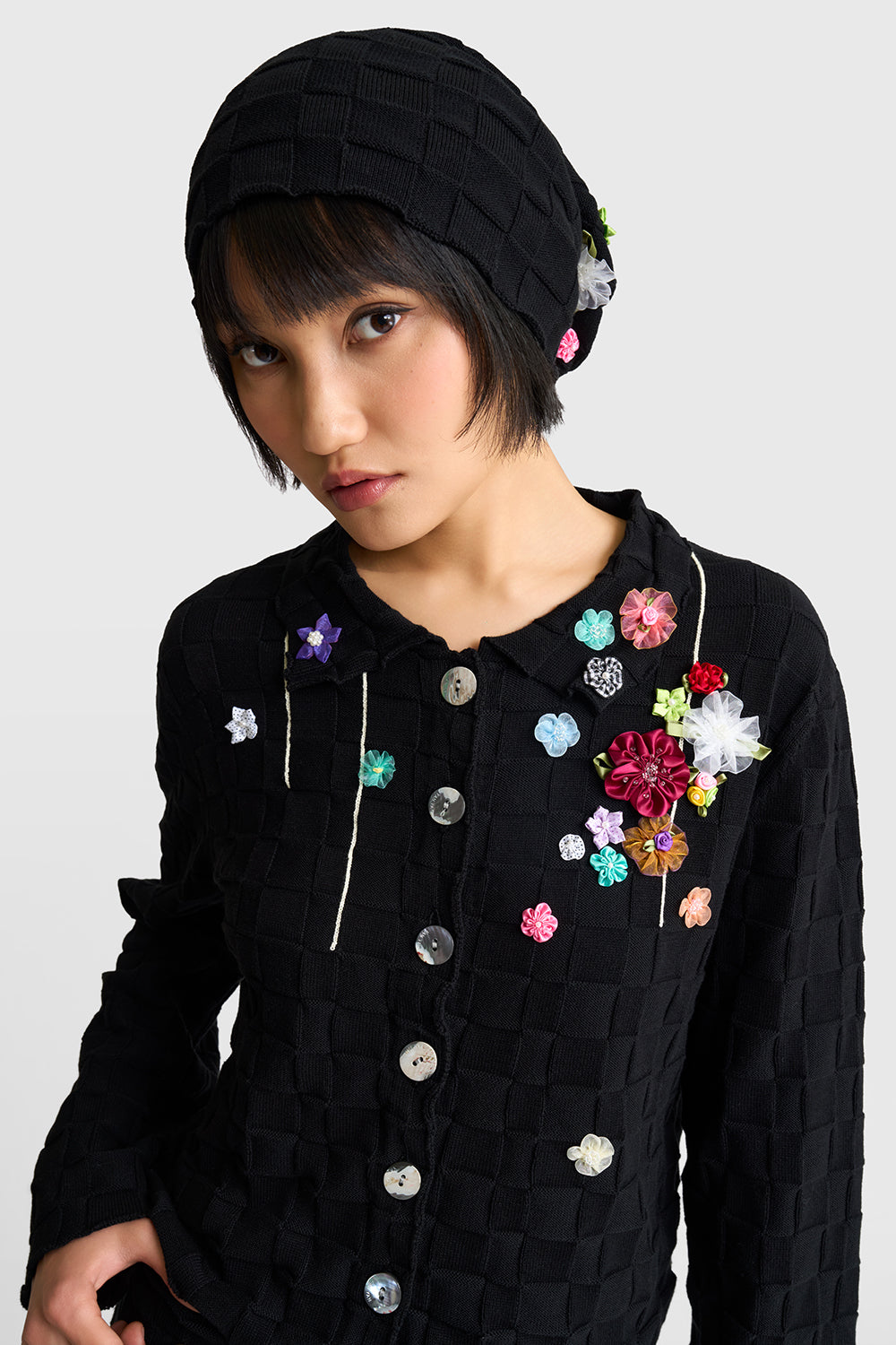 Floral Check Shrunken Work Jacket
