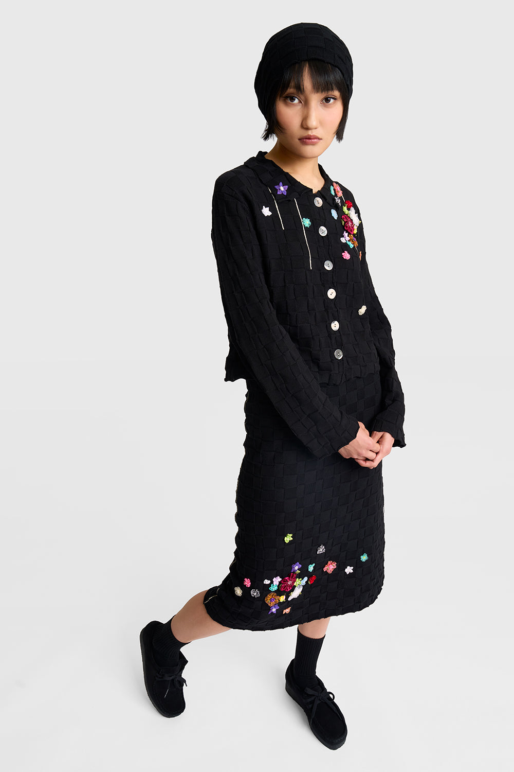 Floral Check Shrunken Work Jacket