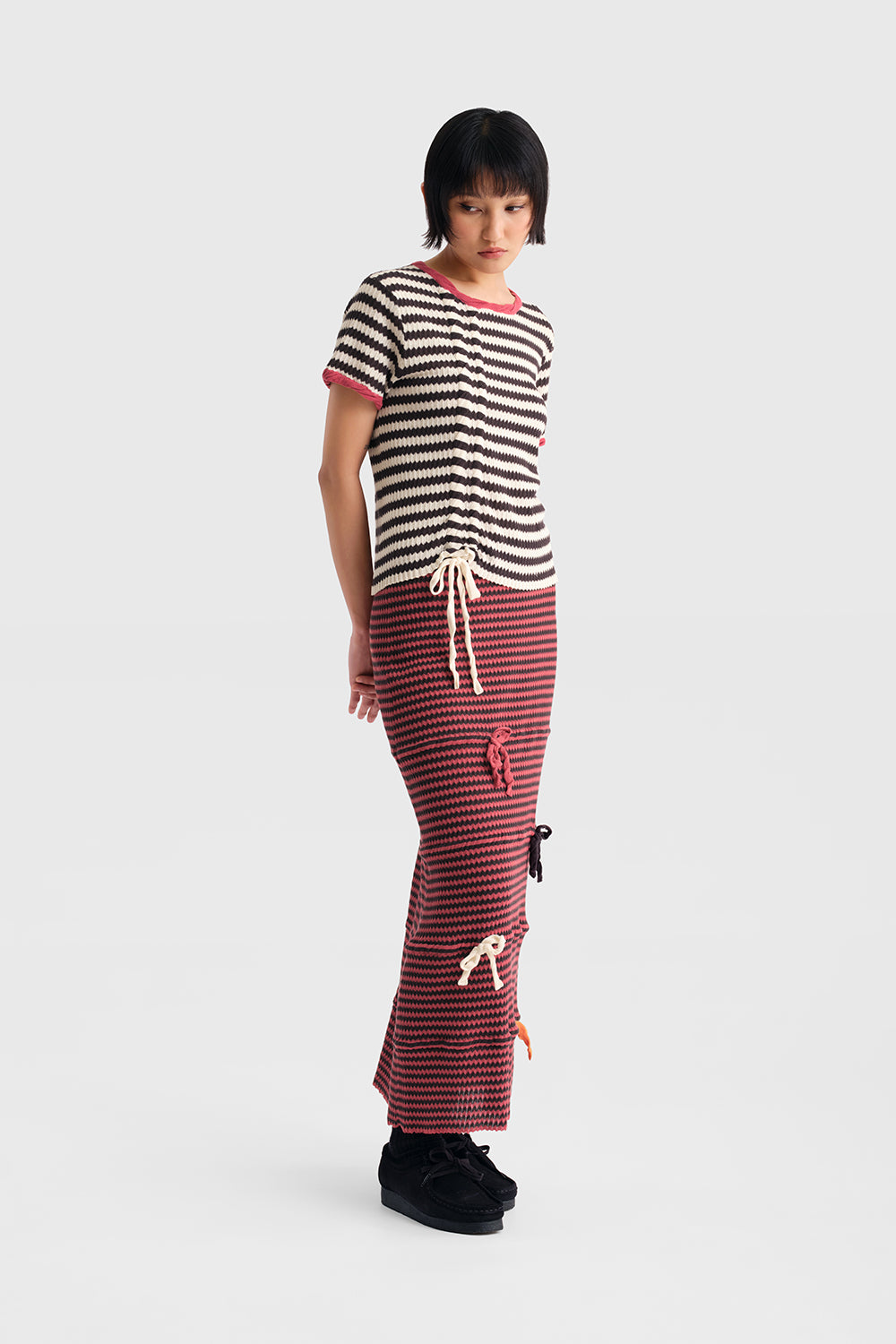 Bow Zigzag Stripe SS Tee