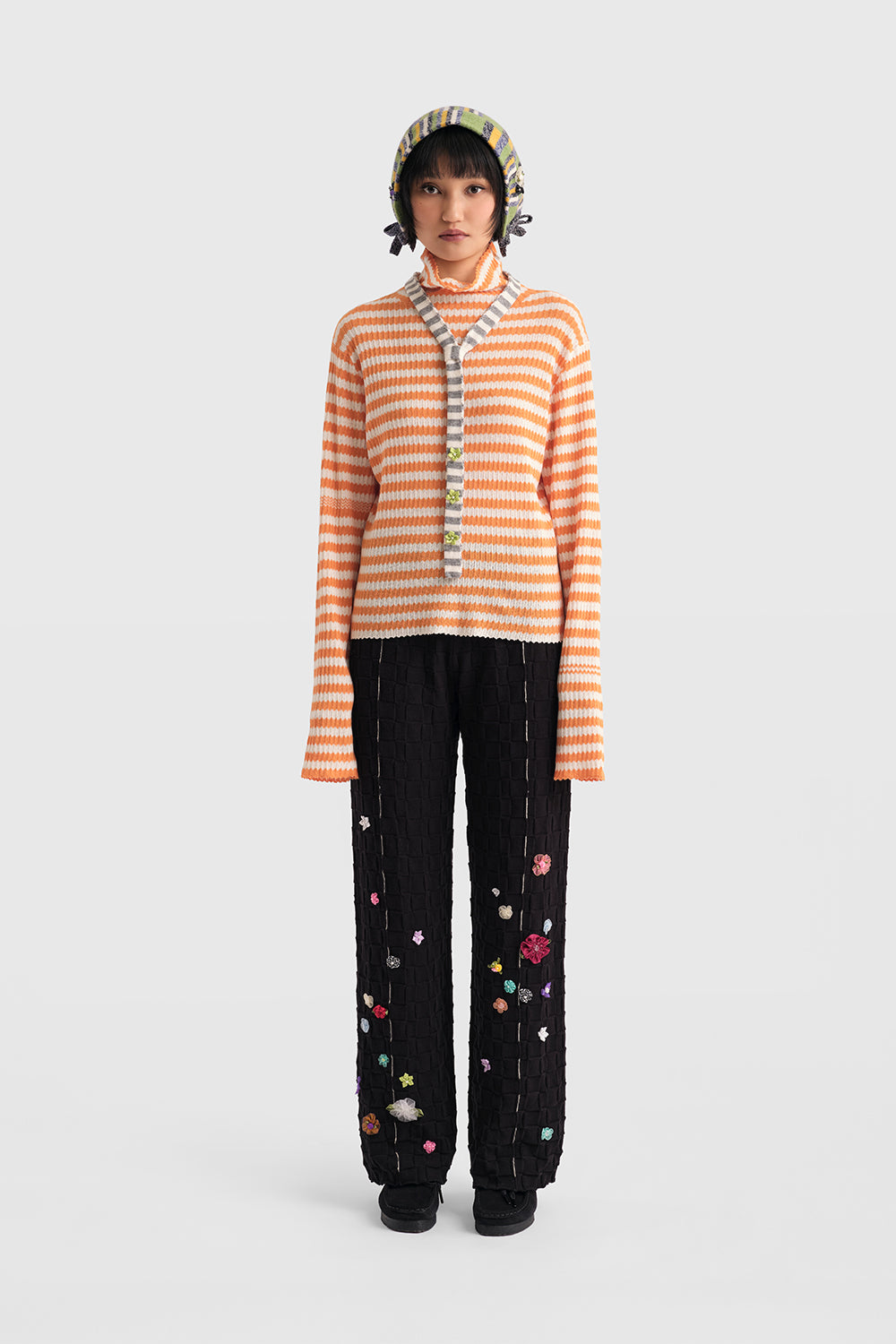 Zigzag Stripe Mockneck LS Pullover