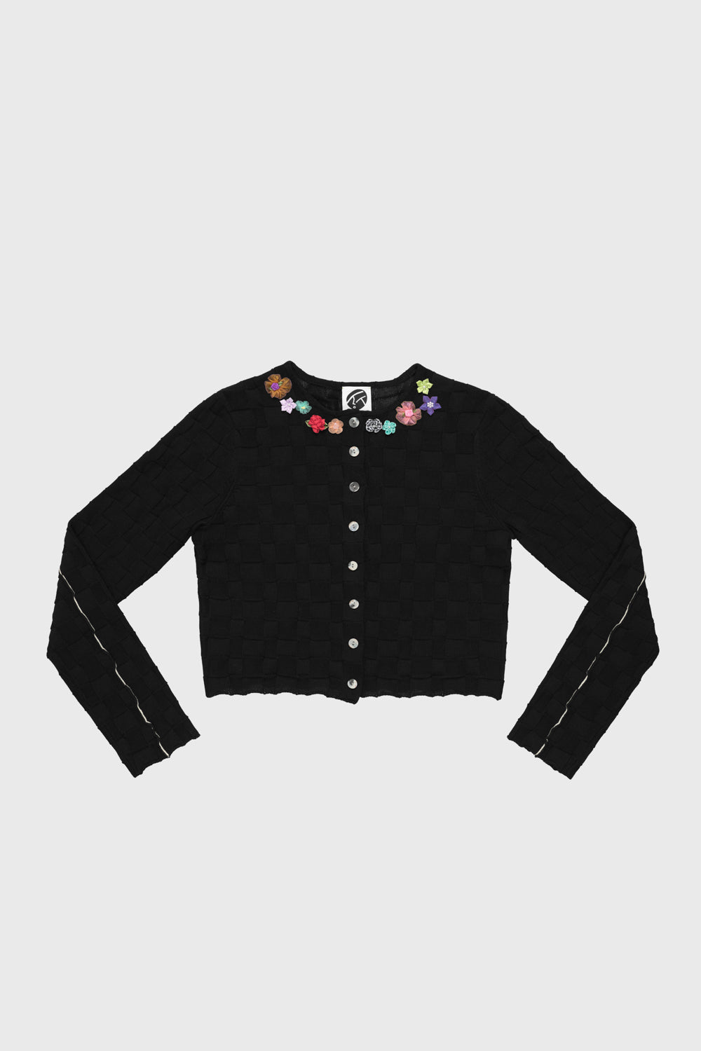 Floral Check Cardigan