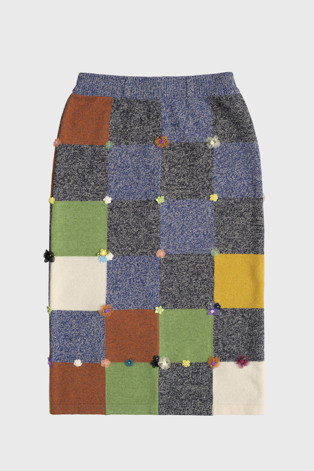 Garden Check Midi Skirt