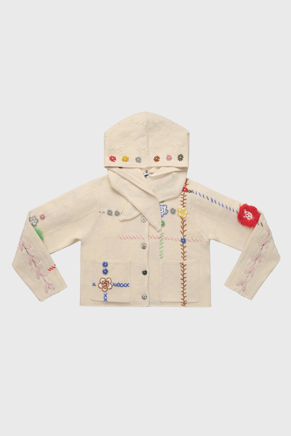 Daisy Check Boxy Jacket with Removable Hood