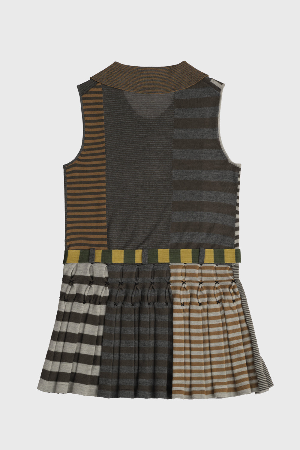 Mismatch Sleeveless Polo Dress