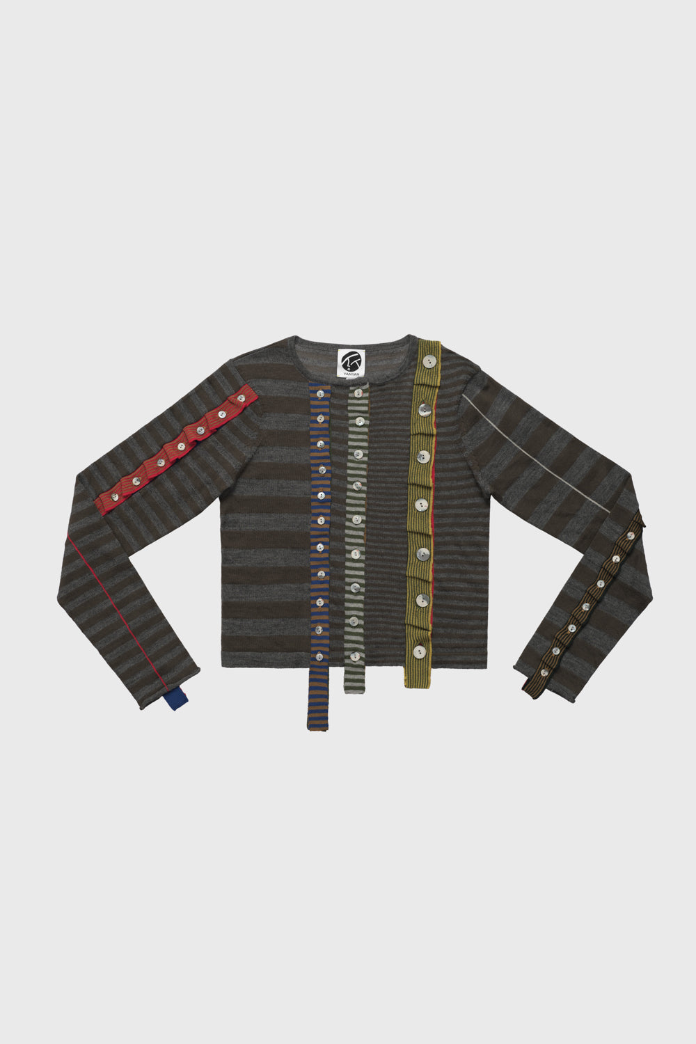 Mismatch Multi Placket Cardigan
