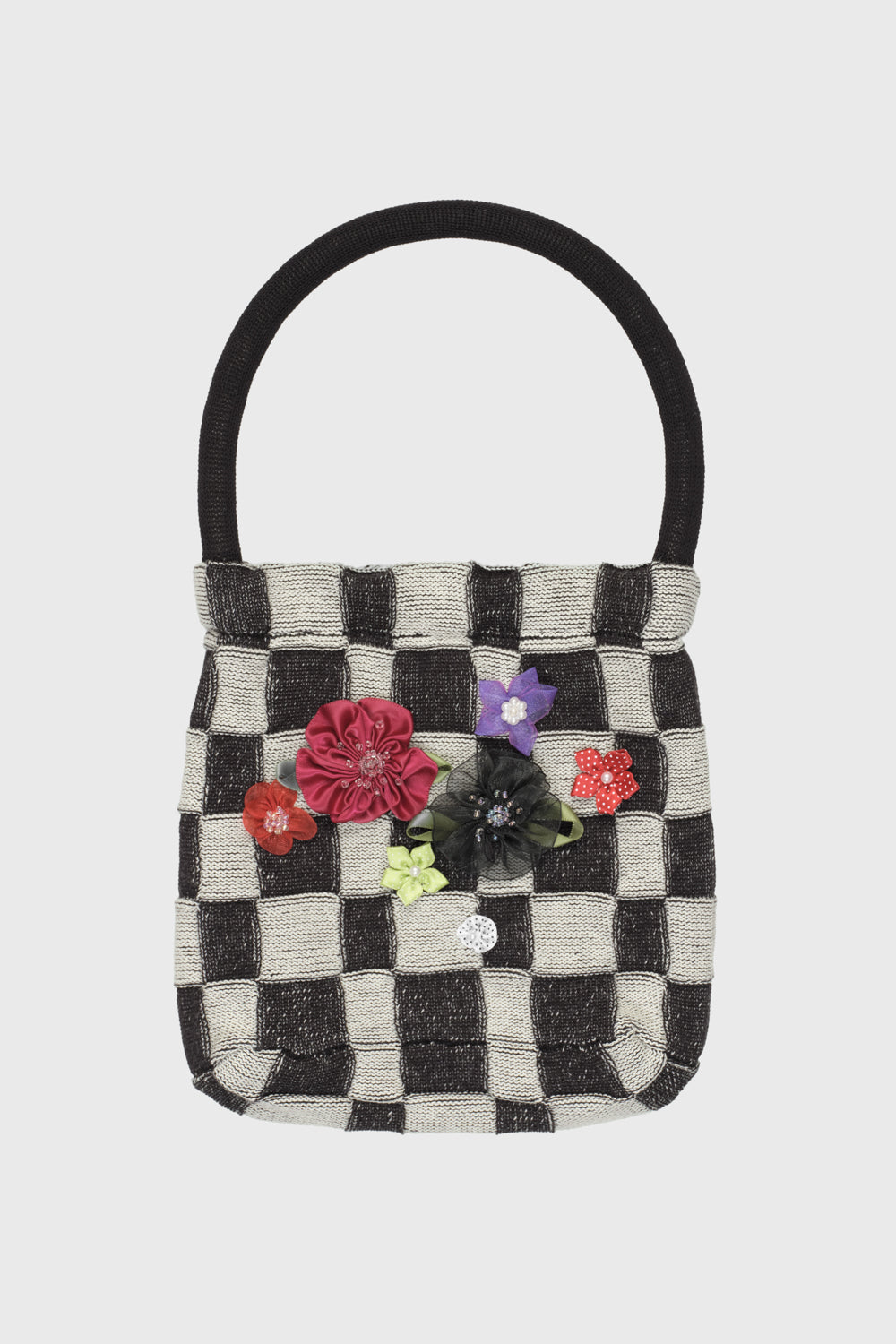 Floral Check Pouch