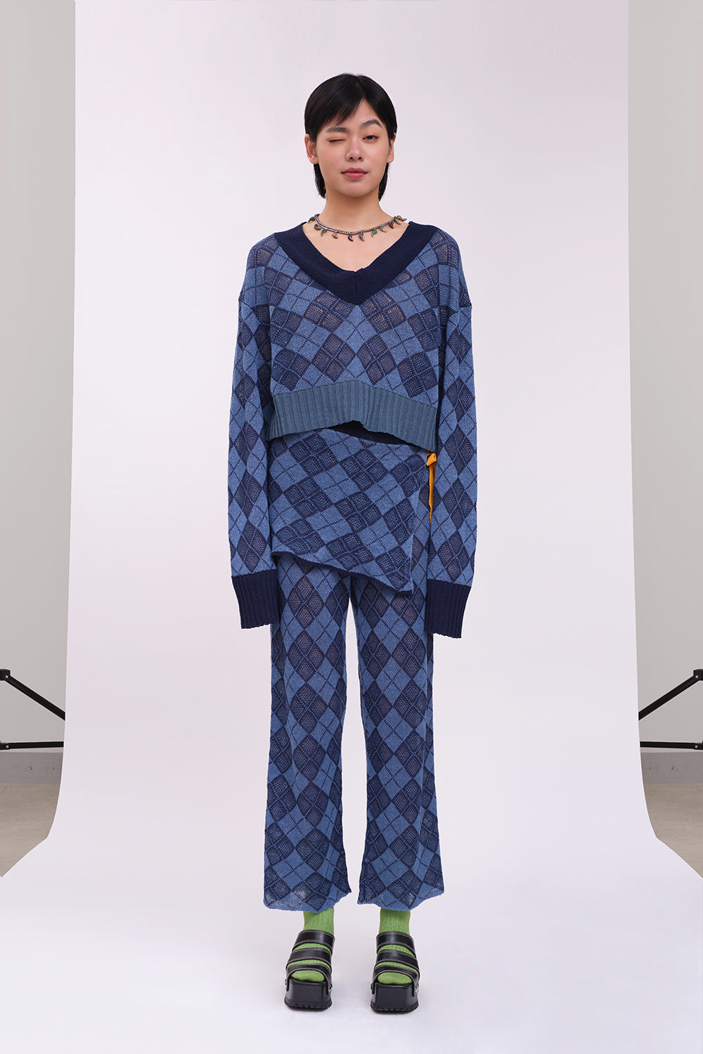 Argyle Easy Beach Pant with Apron Set