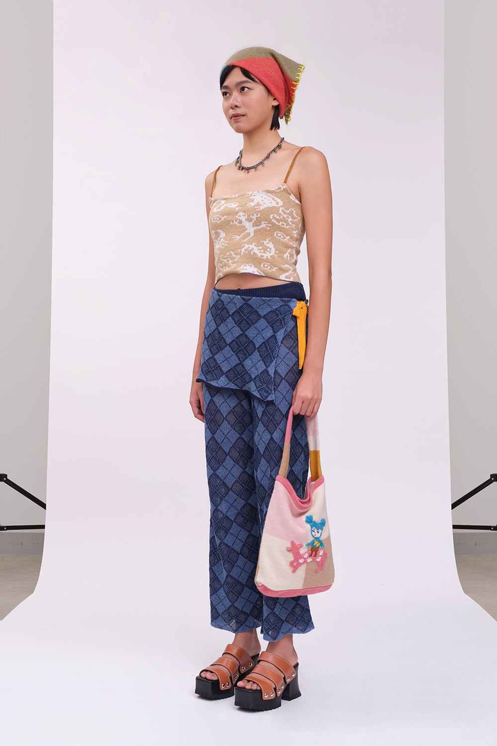 Argyle Easy Beach Pant with Apron Set