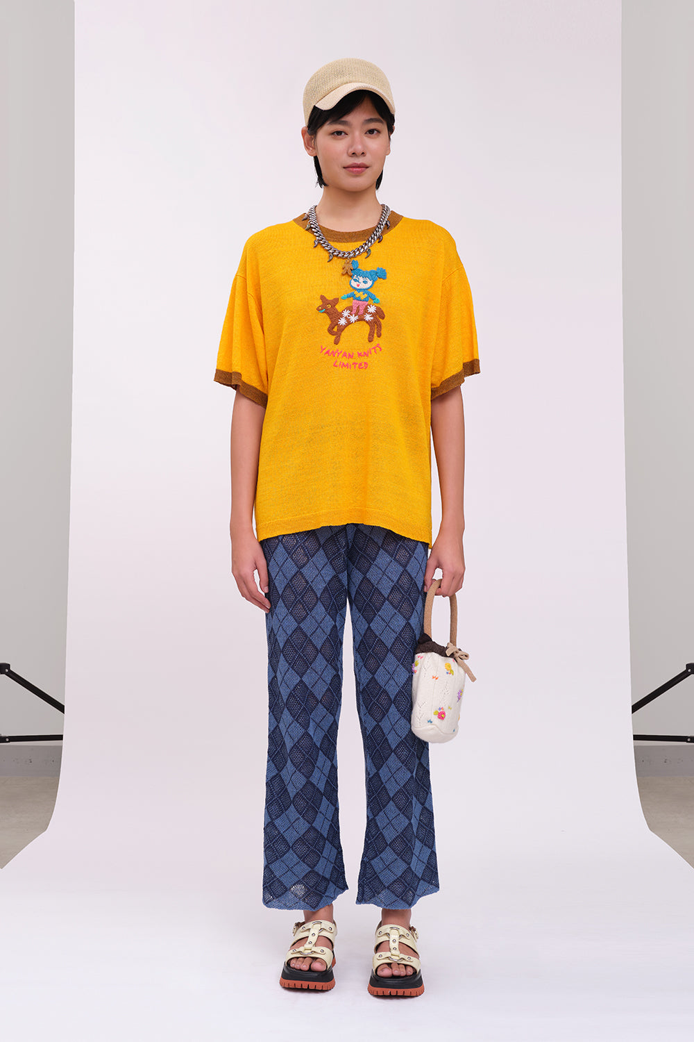 Argyle Easy Beach Pant with Apron Set