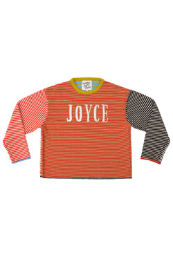 **YANYAN KNITS FOR JOYCE** JOYCE Oversized Pullover in Poppy Multi Stripe Lambswool