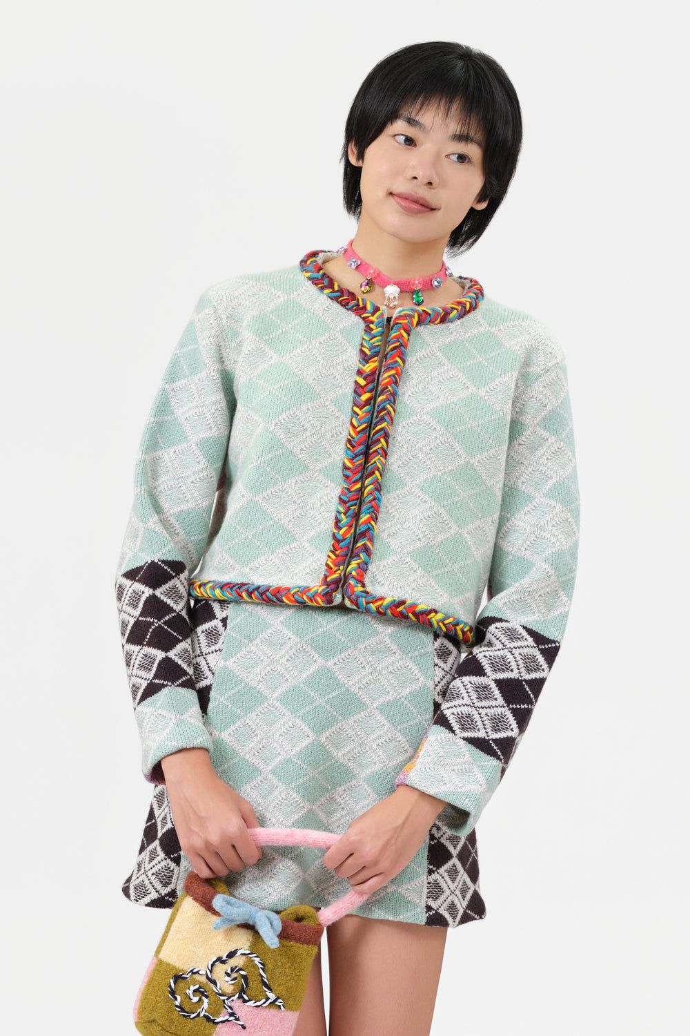 Argyle Braided Jacket