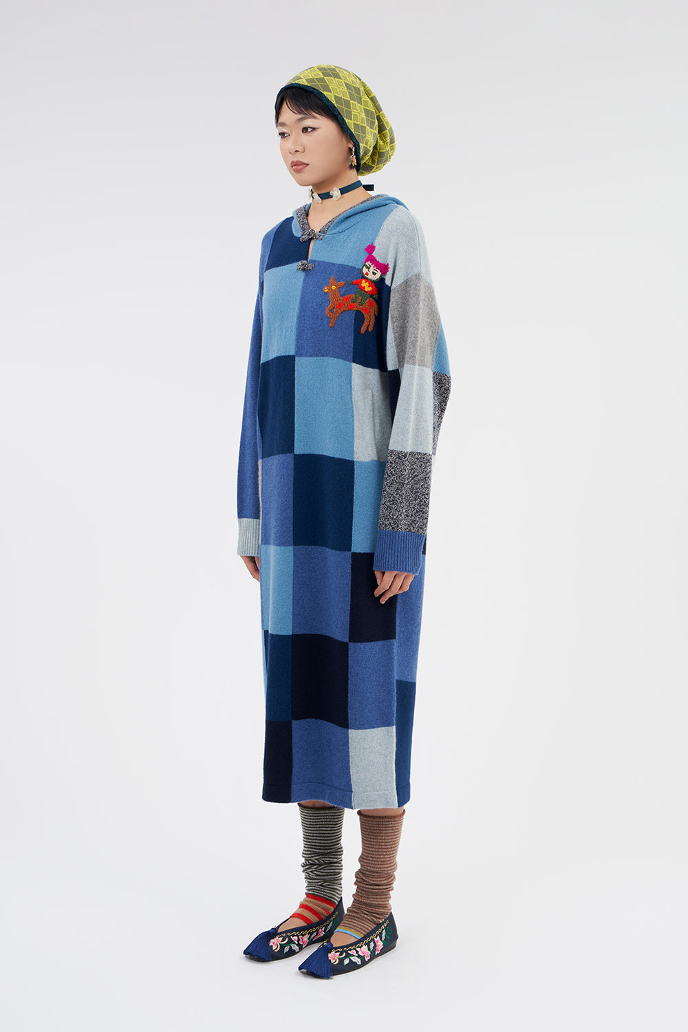 Checked Hoody Dress
