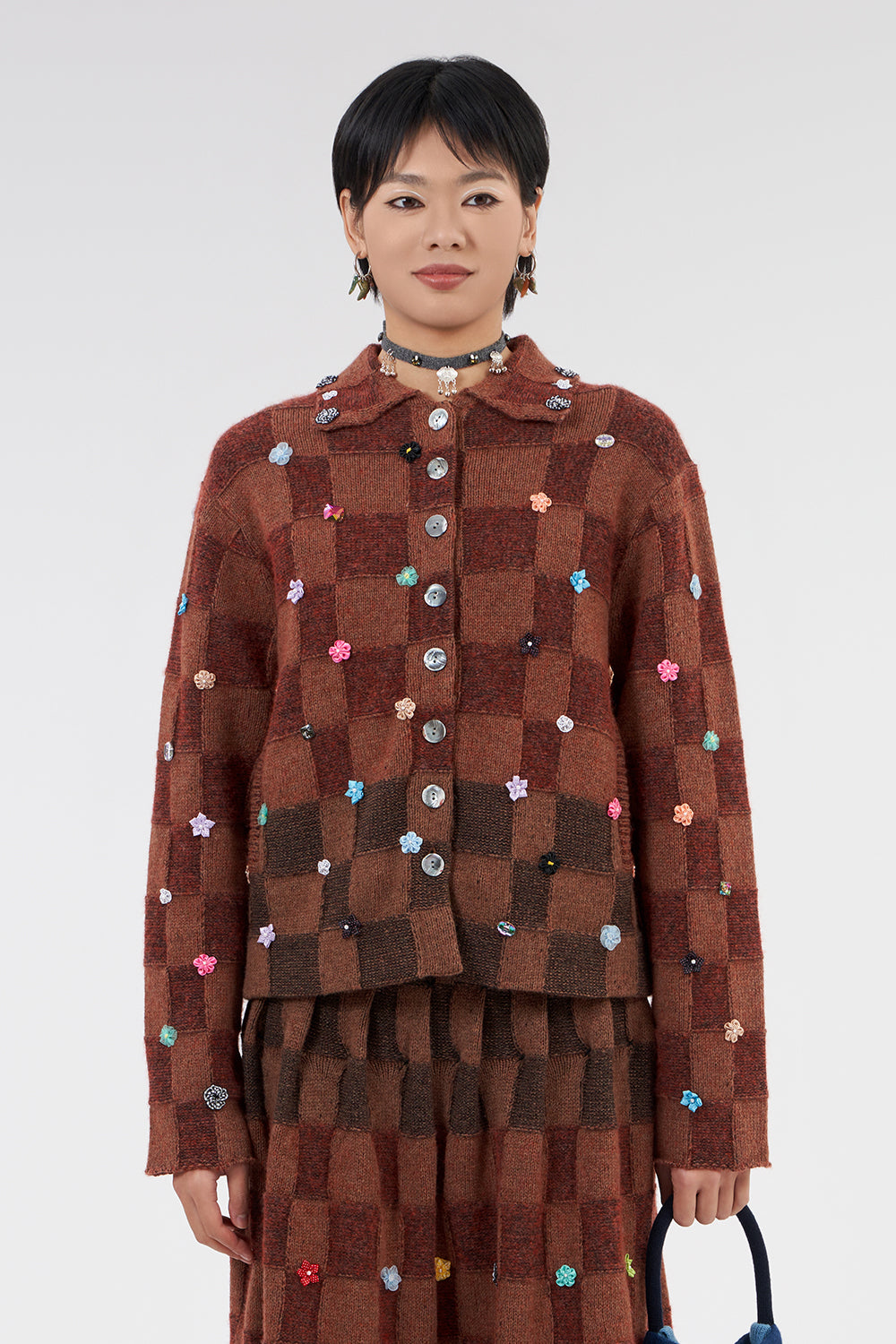 Lambswool Plaited Check Jacket