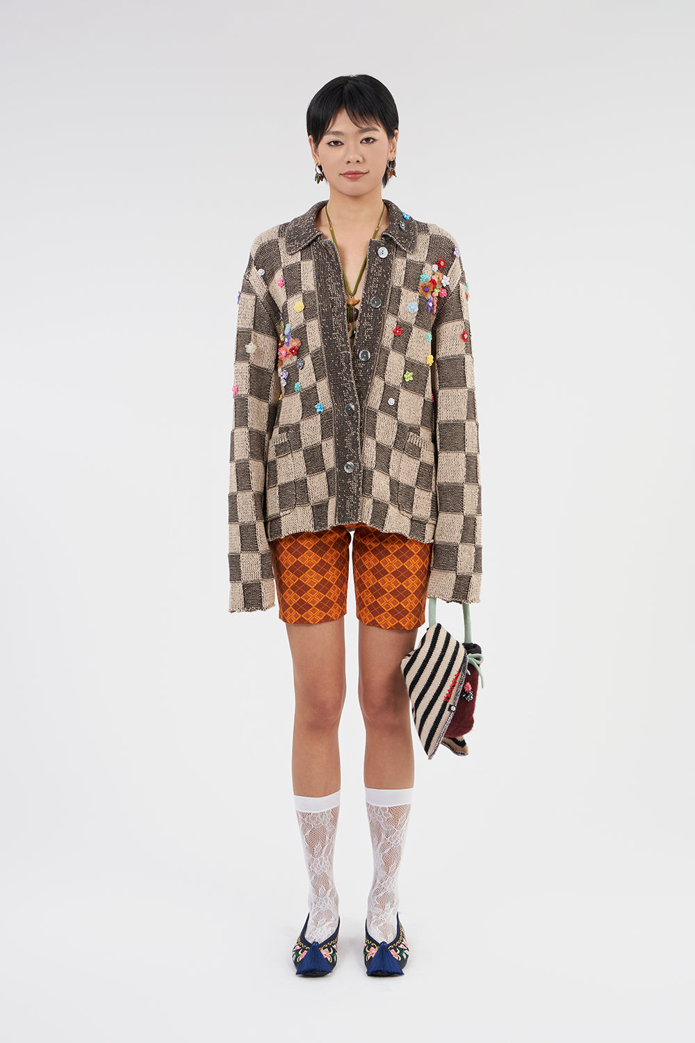 Fireworks Check Oversized Work Jacket