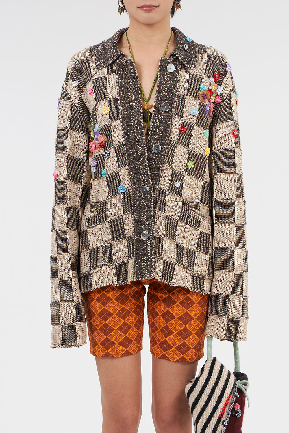 Fireworks Check Oversized Work Jacket