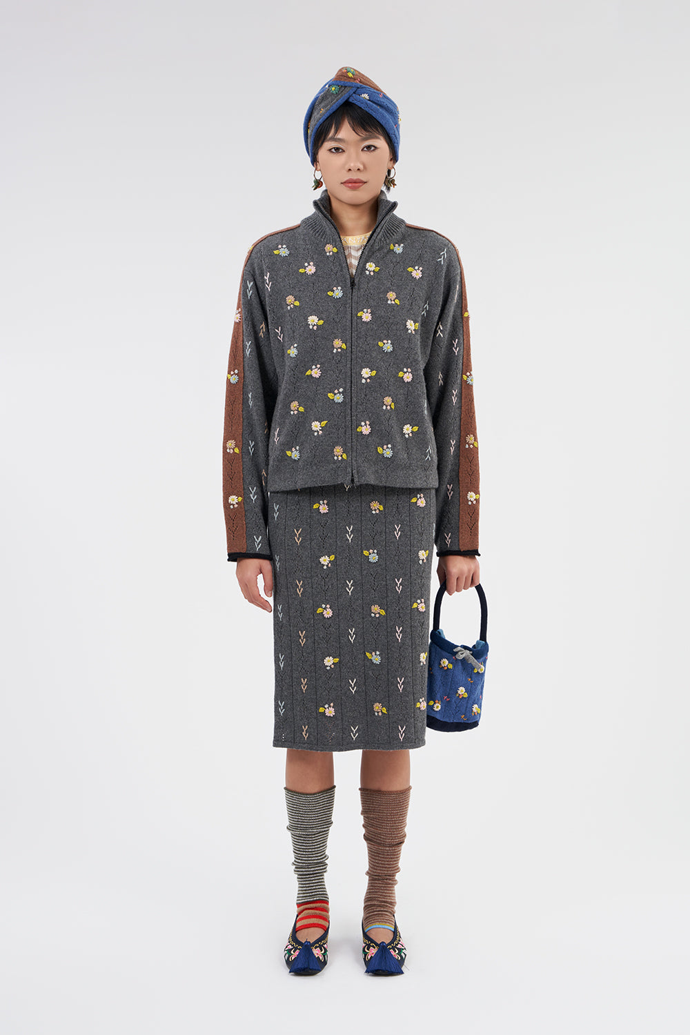 Daisy Zip-up Cardigan