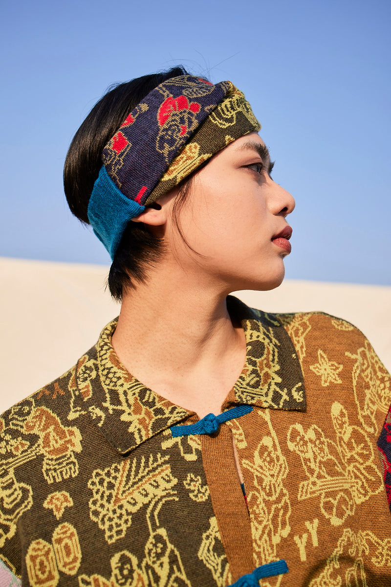 Laza YinYang Headband in Merino Jacquard