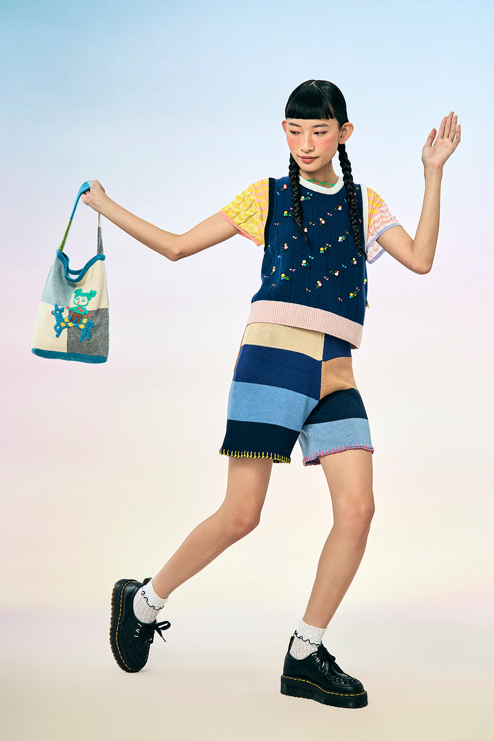 Checked Tote