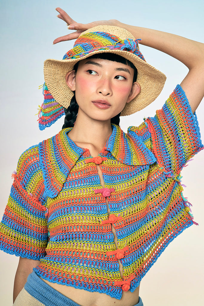 Float Crop Shirt in Rainbow – YanYan