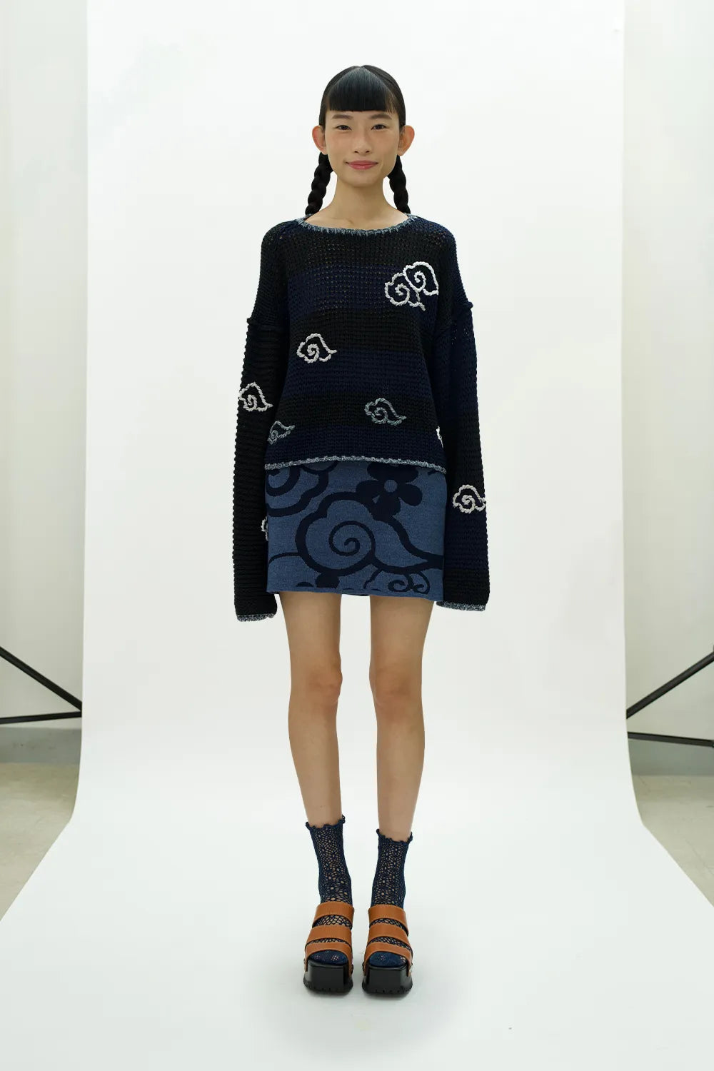 Raincloud Stripe Oversized Pullover