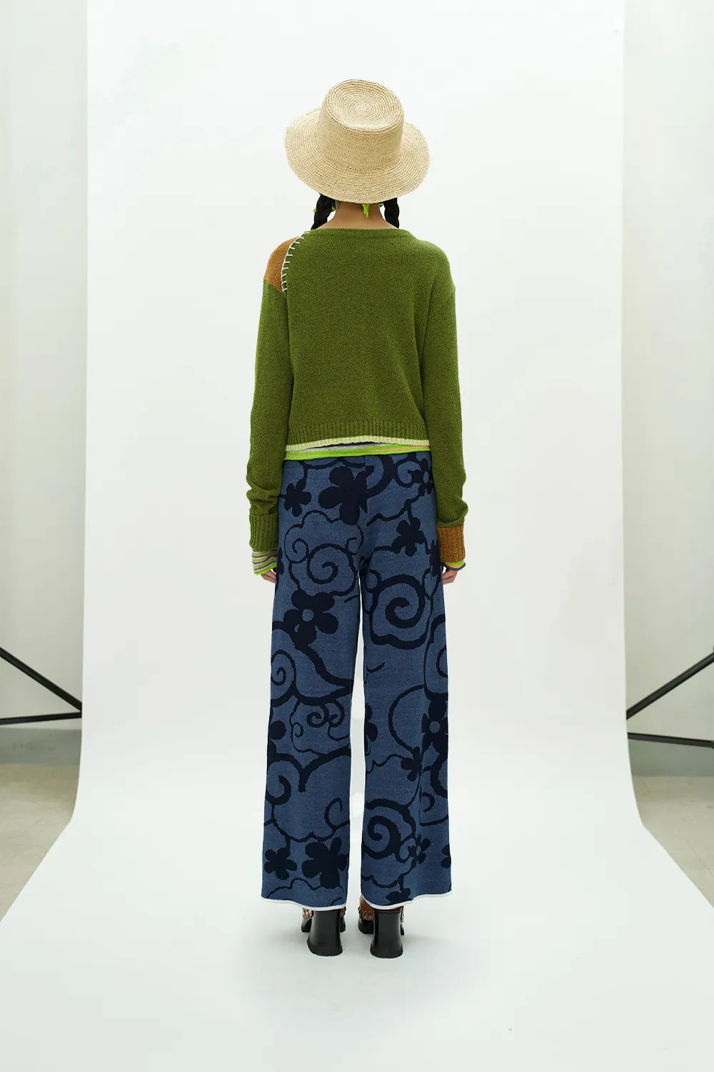 Tweedle Colorblock Extra Long Sleeve Crop Cardigan