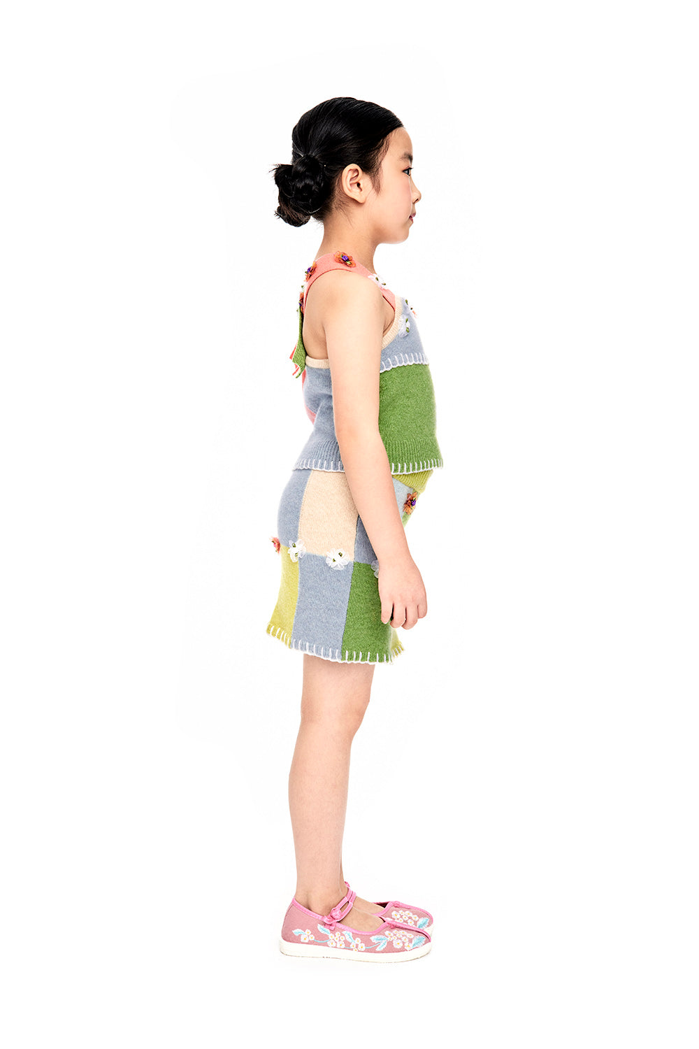Kids Checked Mini Skirt