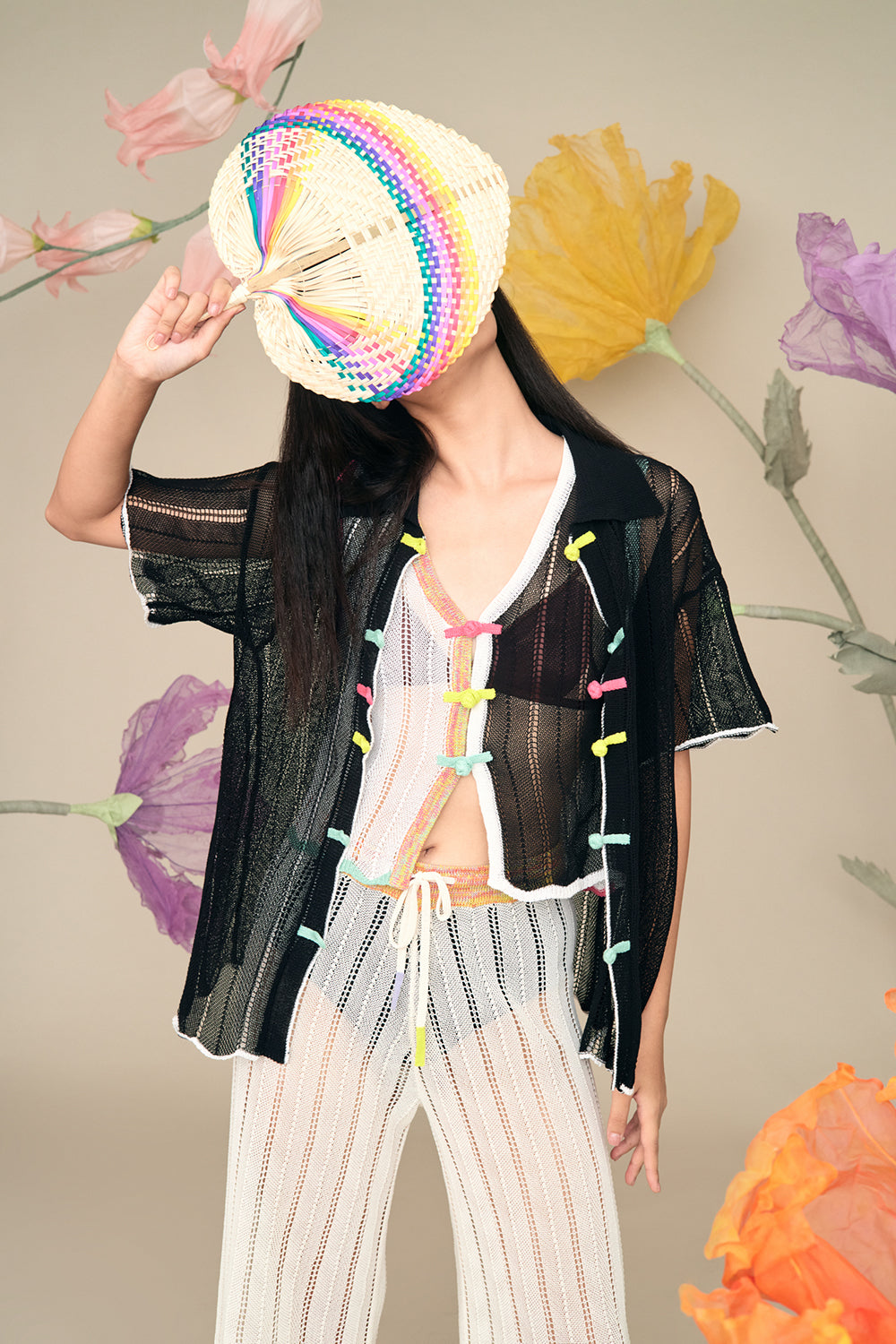 【YANYAN/ヤンヤン】RAINCLOUD EASY WAISTCOAT Lily Easy Waistcoat in Candy Linen Jacquard – YanYan