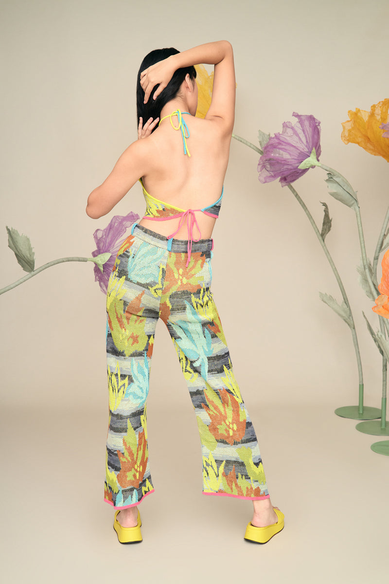 Lily Easy Pant in Candy and in Midnight Linen Jacquard