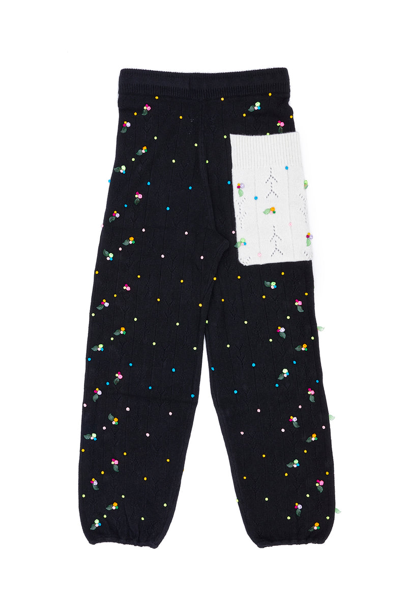 Rosie Sweatpant in Black Lambswool