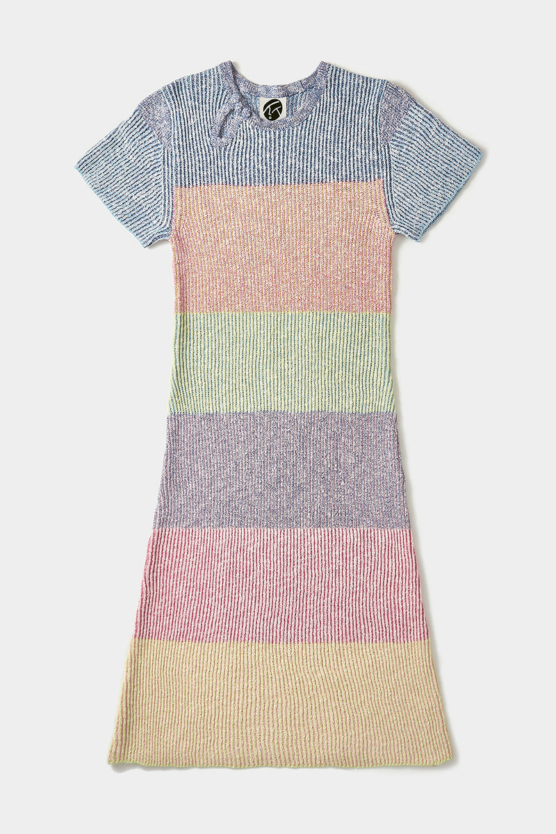 Rainbow🌈✨ Two-Toned Tweed Cheongsam in Multicolor Tweed