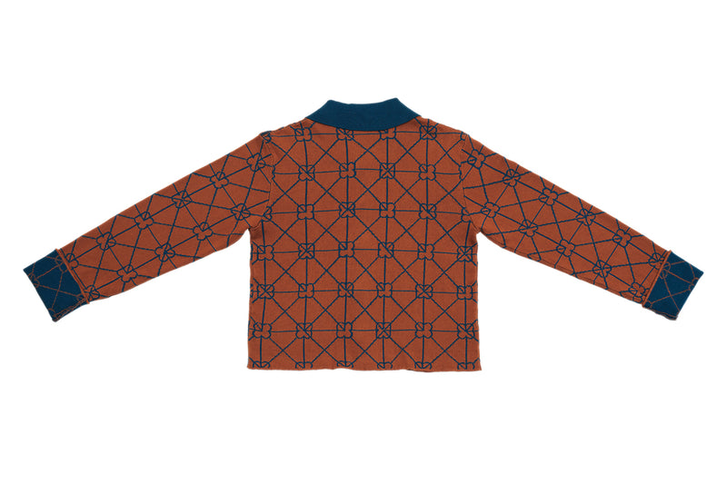 *2 colorways!* June Shirt Jacket in Mountain Blue and in Brick Cotton Jacquard