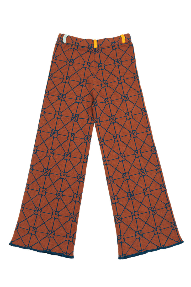 *3 colorways!* June Pant in Mountain Blue, in Brick and in Black Cotton Jacquard