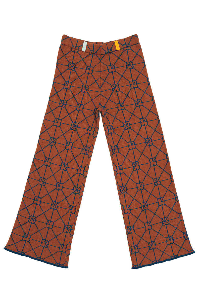 *3 colorways!* June Pant in Mountain Blue, in Brick and in Black Cotton Jacquard