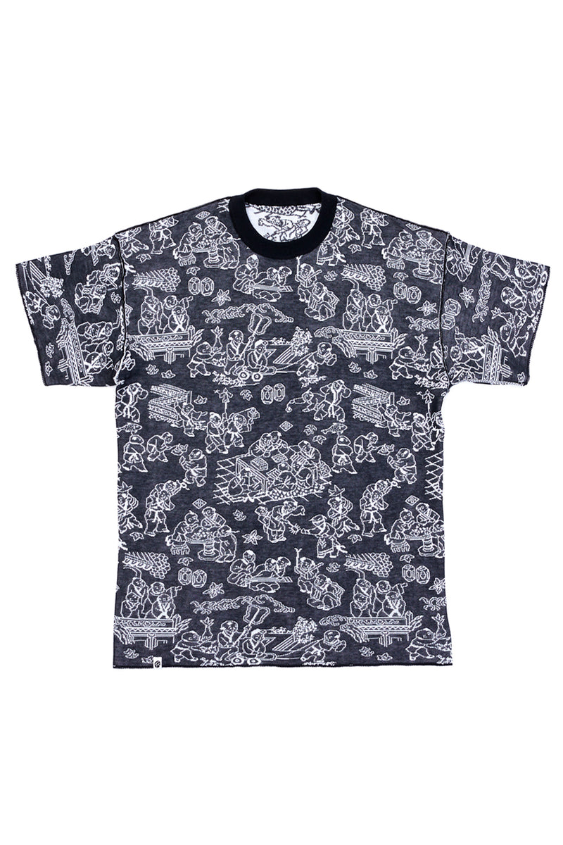 Laza Short Sleeve Tee in Cotton Jacquard