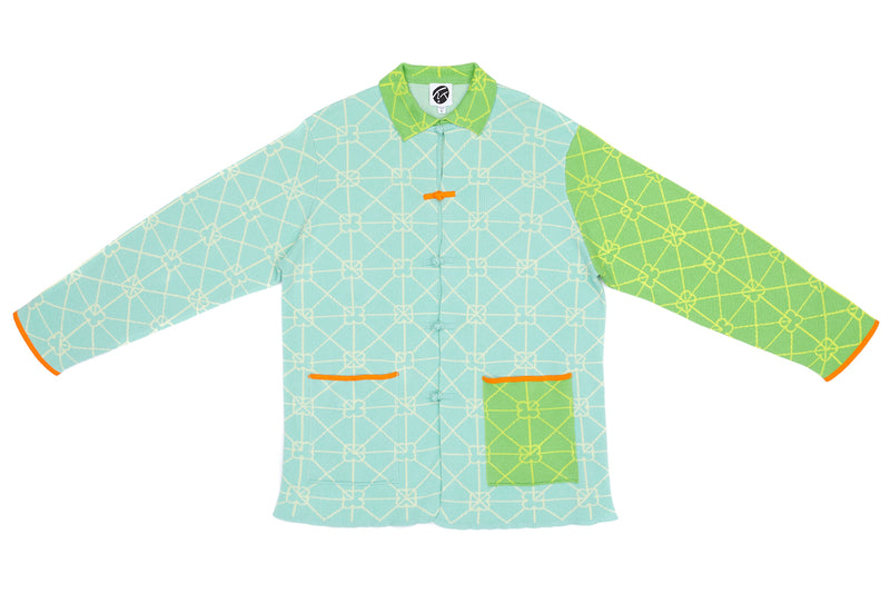 June Work Jacket in Lichen Cotton Jacquard
